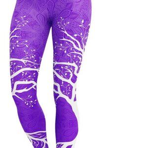 Purple Tree of Life legging NWOT
